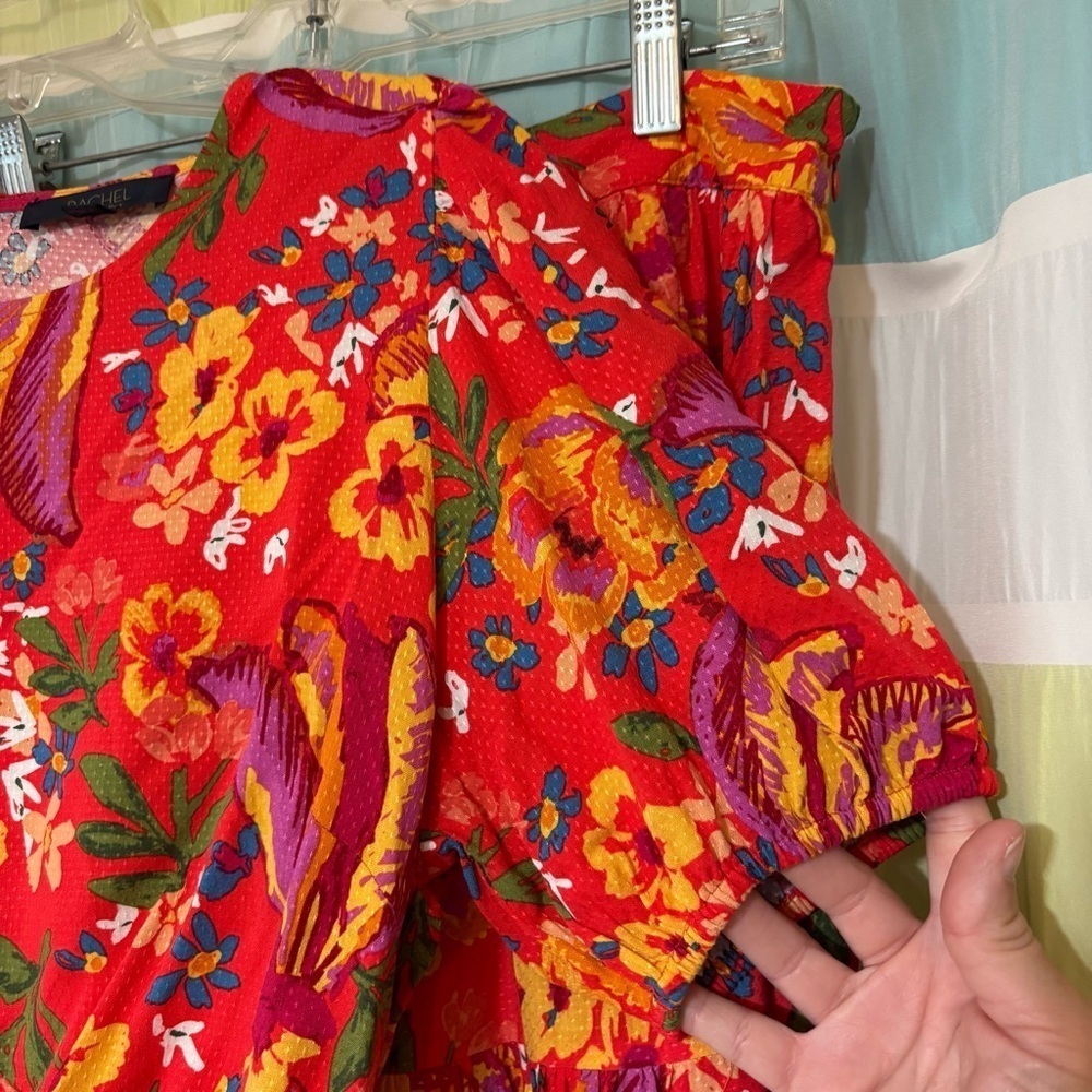 Rachel Roy Floral Skirt Set (2 pieces) Pink and Orange Sz Med - Picture 3 of 7